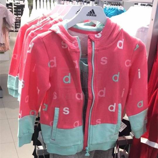 阿迪达斯Adidas 女 童春秋款套装毛圈面料外套加裤子AY4631