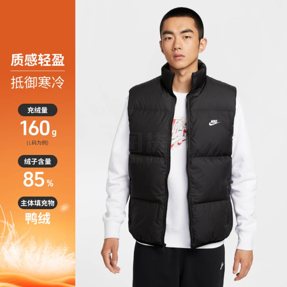 NIKE耐克 男子羽绒马甲运动服防风羽绒背心IB2978-010